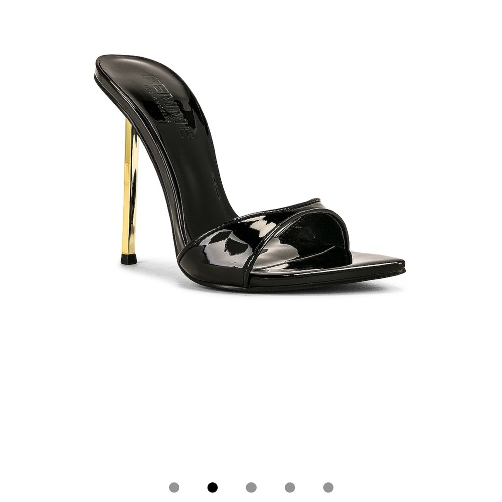Black open toe heel